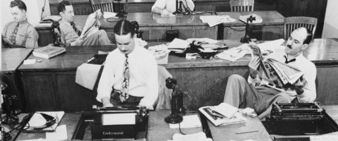 An Old Newsroom - Public Domain