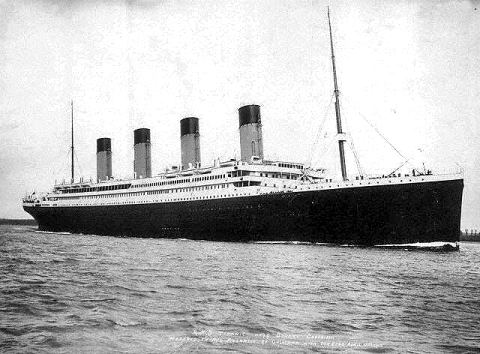 RMS Titanic leaves on maiden voyage