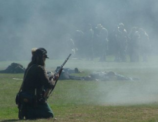 American Civil War battle scene