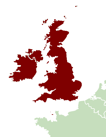 نقشه جزایر بریتانیا