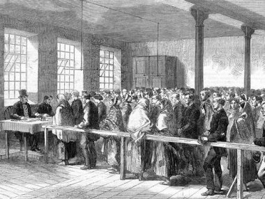 Lancashire Cotton Famine food queue WKPD