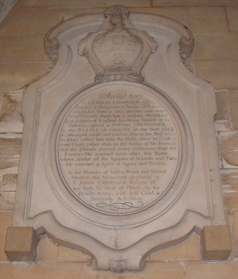 Westminister Plaque - Francis Ligonier