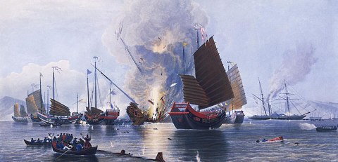 The Nemesis fighting in the Opium Wars