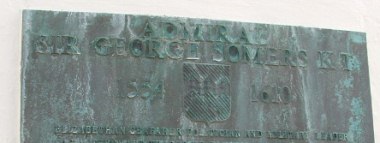 Sir george Somers plaque at Lyme Regis (HUK)