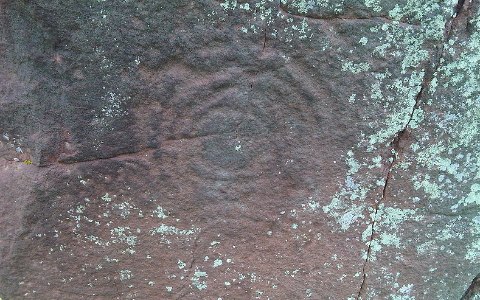 Prehistoric carvings on the Long Meg Stone