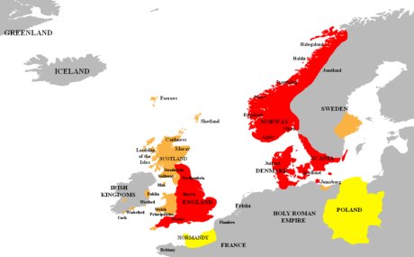 Map of Cnuts Empire WKCM