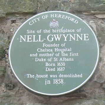 Nell Gwynne birth plaque HUK