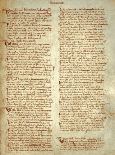 Page from the Domesday Book WKPD