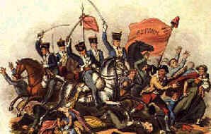 Manchester Yeomanry charge at Peterloo (Cotton Times)
