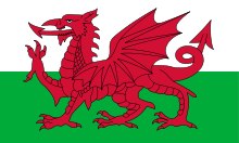 The red dragon flag of Wales