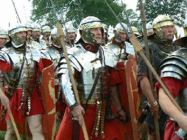 Roman soldiers marching