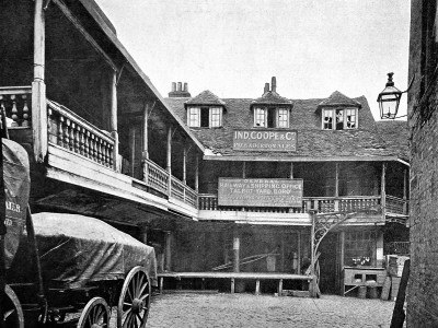 A photo of the Talbot Inn, around 1850