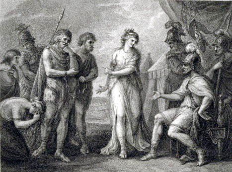 Cartimandua hands Caracatus over to the Romans