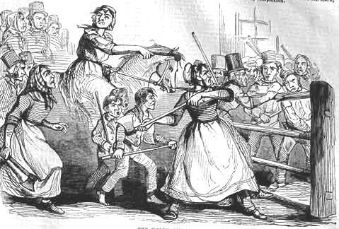 ‘The Welsh Rioters’, Illustrated London News, 11th February 1843.. WC No Restrictions.
