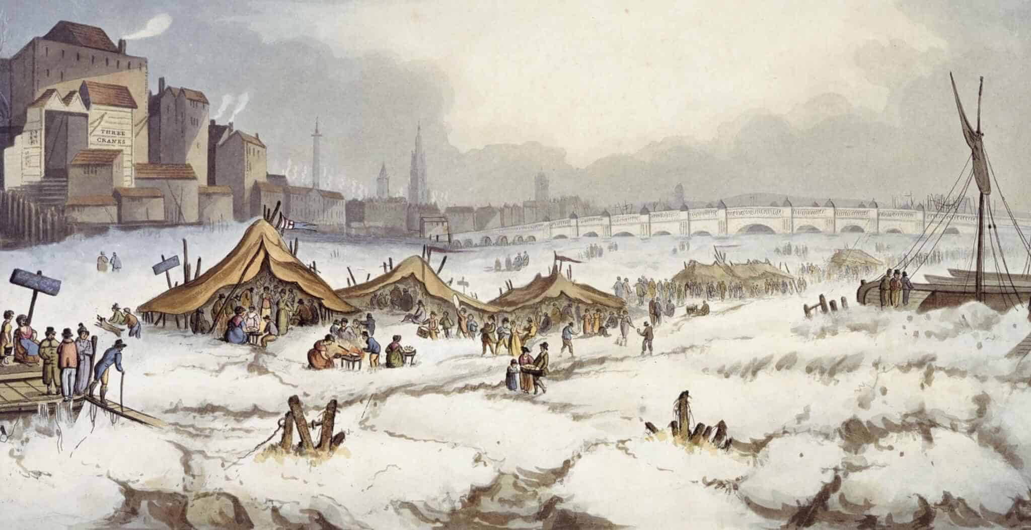 The Thames Frost Fairs in London