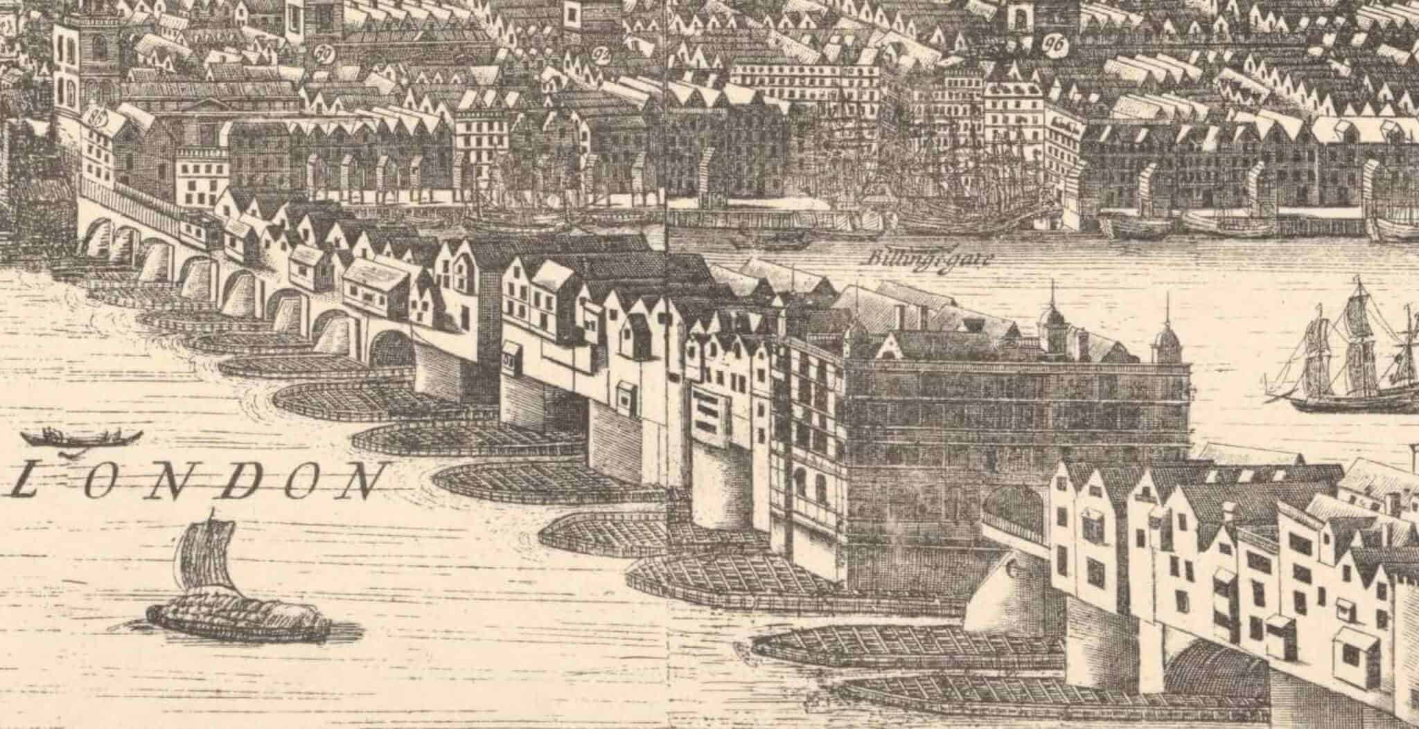 The Remains Of The Old Medieval London Bridge The Remains Of The Old Medieval London Bridge
