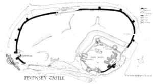 Layout of Pevensey Castle
