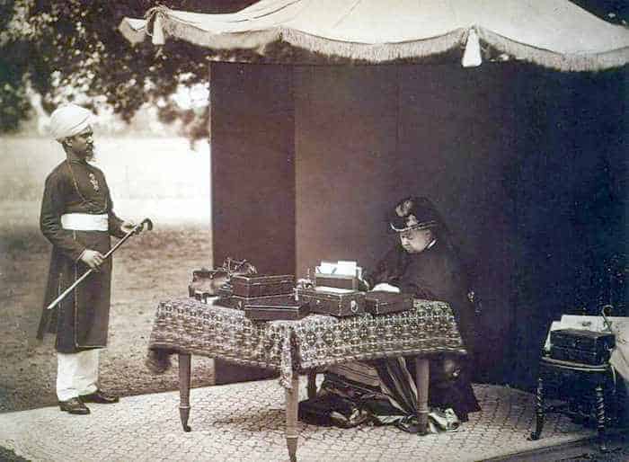 Queen Victoria and the Munshi in 1893