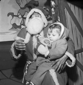 Father Christmas with child