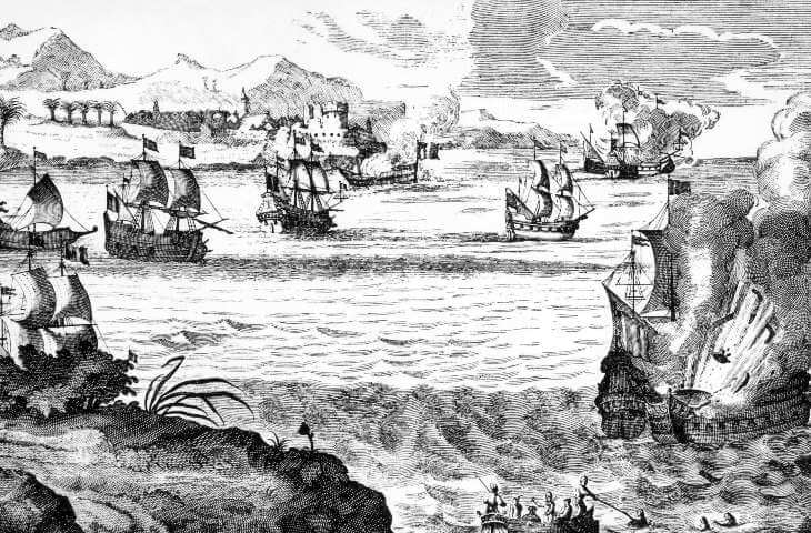 Captain Morgan Destruction of Spanish Fleet 1669 Shut