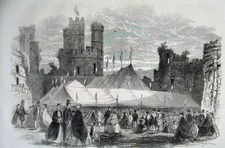 Eisteddfod Carnarvon Castle 1862
