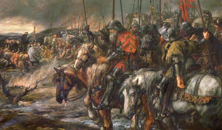 Morning of the Battle of Agincourt 25 October 1415