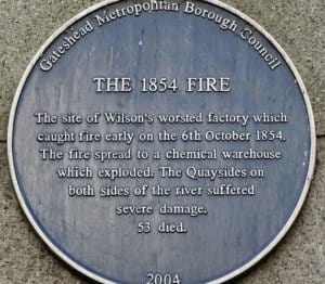 Great Fire of Gateshead Plaque