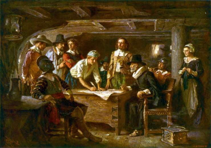 Signing of Mayflower Compact