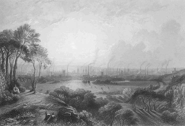 Manchester - 'Cottonopolis' - in 1840