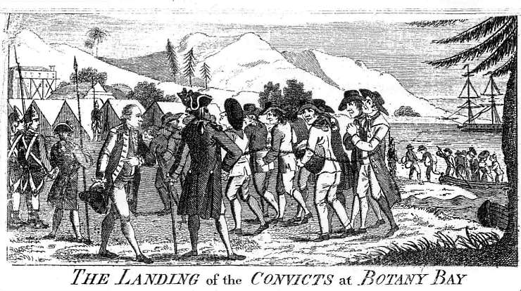 Landing of convicts at Botany Bay