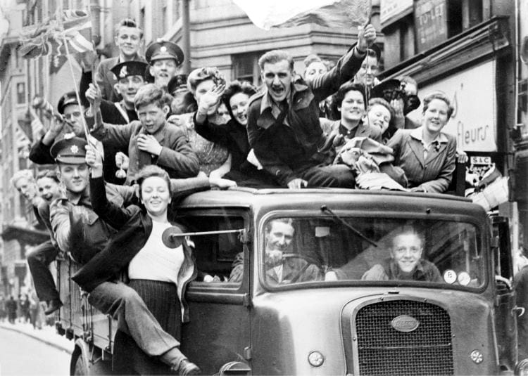 VE Day on The Strand, London