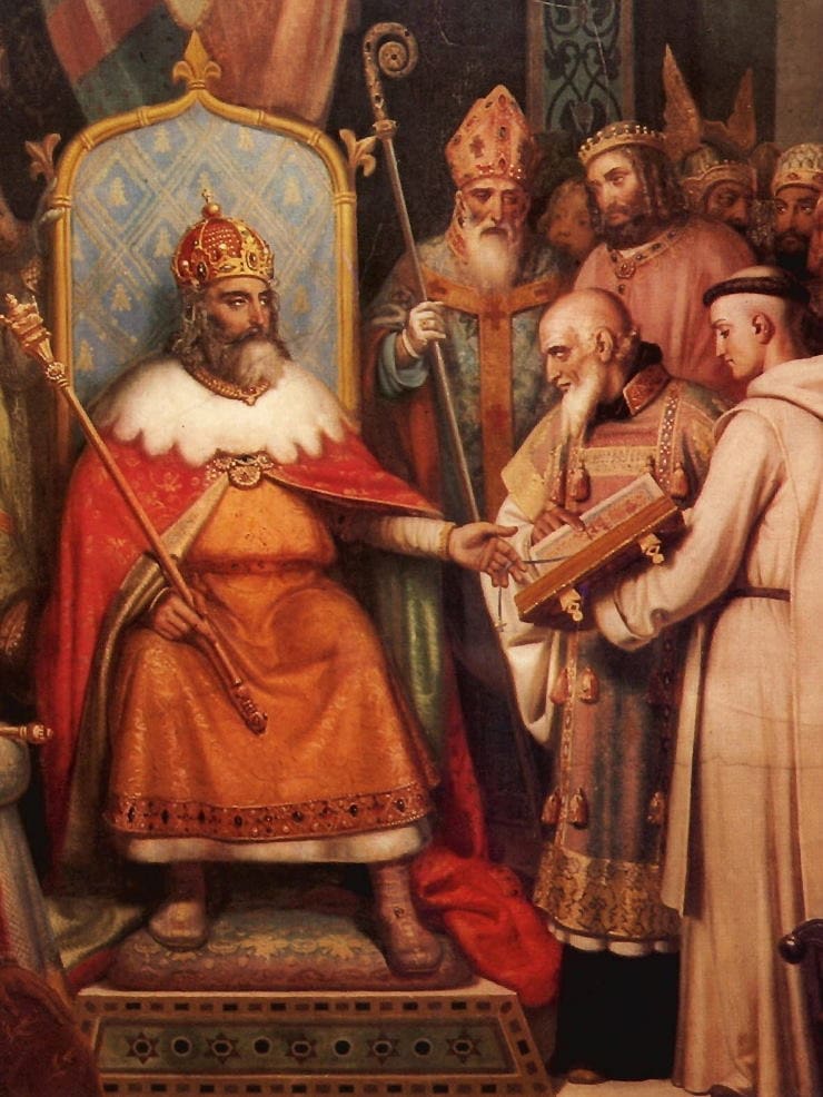 Alcuin at Charlemagne's court