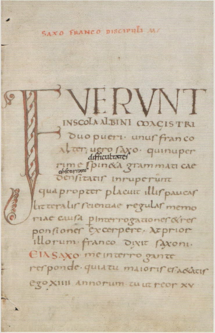 Grammar manual, Alcuin of York