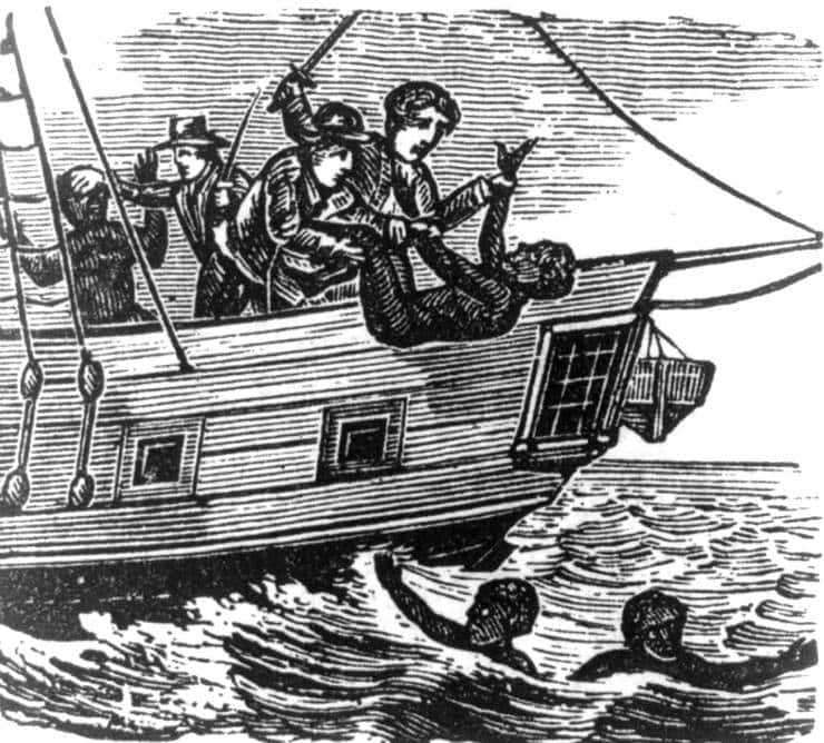 Slaves being thrown overboard