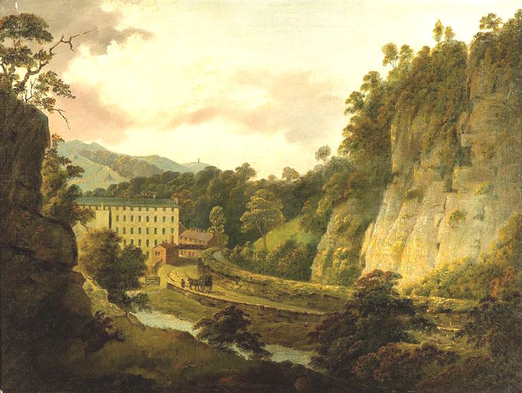 'Arkwright's mills' by Joseph Wright of Derby, circa 1795