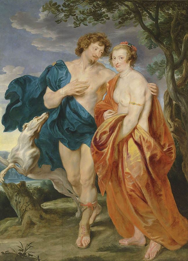 George Villiers, Marquess and later 1st Duke of Buckingham, and his wife, Katherine Manners, as Venus and Adonis, by Anthony van Dyck