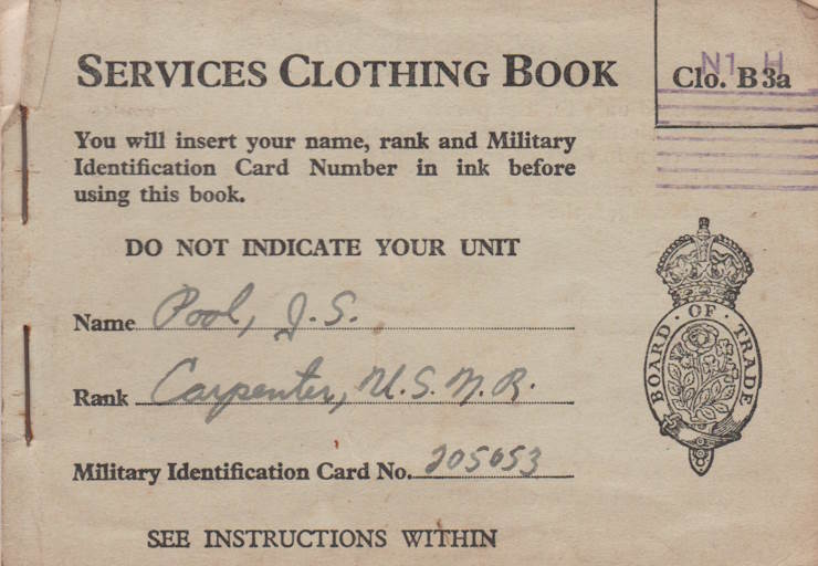U.S. Navy ration booklet with coupons inside