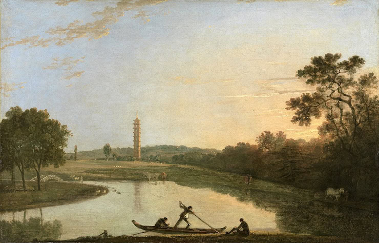 Kew Gardens: The Pagoda and Bridge, Richard Wilson 1762