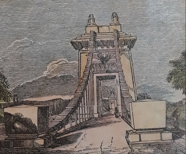 Print after Samuel Jackson showing Brunel's Egyptian design, c. 1831