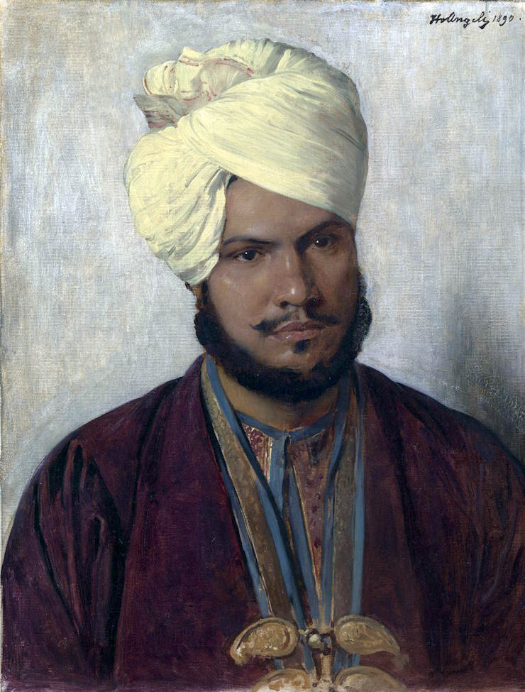 The Munshi Abdul Karim, Heinrich von Angeli, Royal Collection. WC.