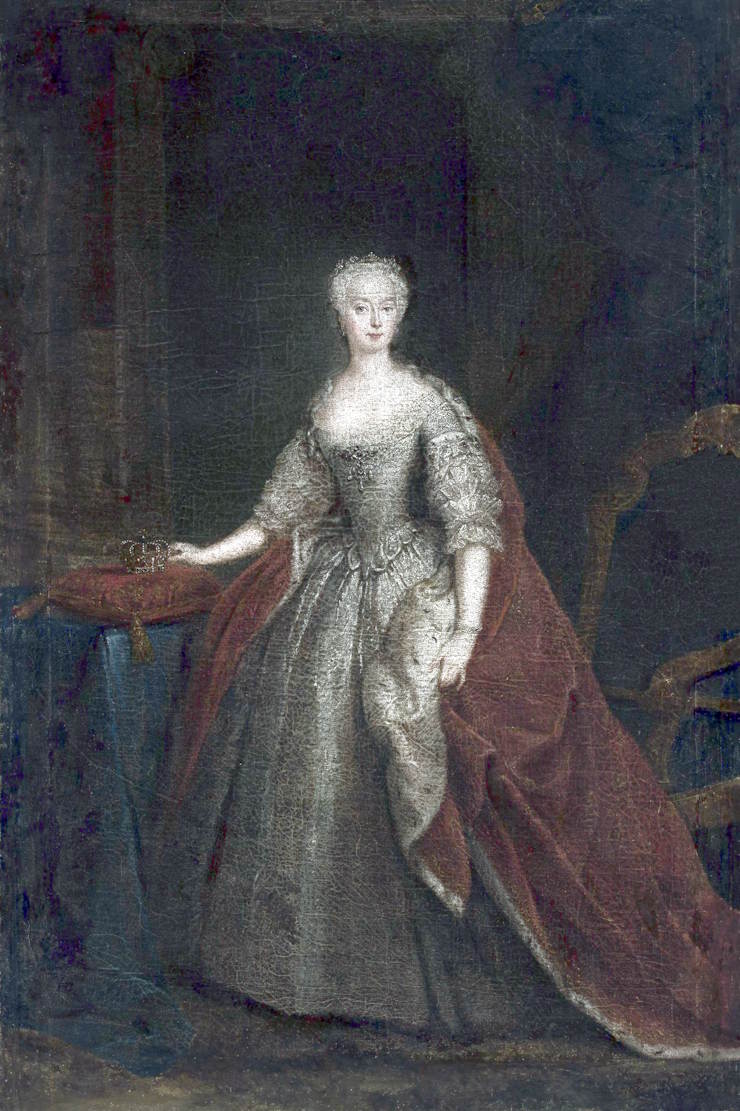 Portrait of Princess Augusta of Saxe-Gotha., William Hogarth. WC.