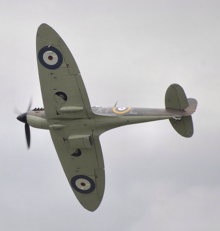 Spitfire Mk IIa P7350 of the BBMF is the only existing airworthy Spitfire that fought in the Battle of Britain.. WC