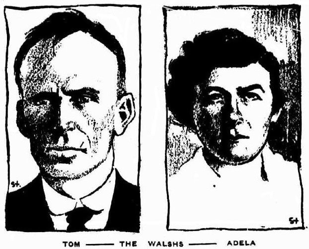 Drawing of The Walshs, Smith's Weekly, 22 April 1922. WC PD.