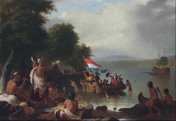 Landing of Henry Hudson, 1609, at Verplanck Point, New York, Robert Walter Weir. WC PD.