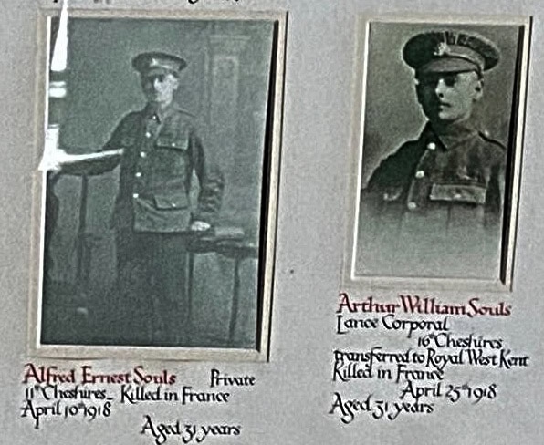 Alfred and Arthur Souls. With kind permission, The Church of St John's, Great Rissington.