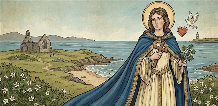 St. Dwynwen. Created by A.I.