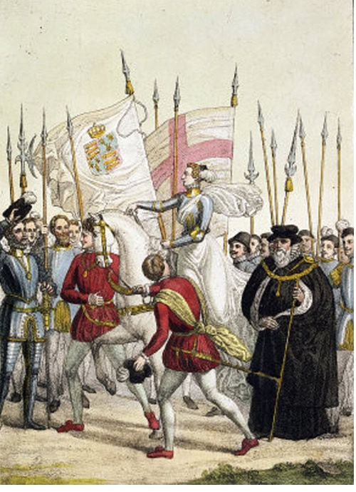 Elizabeth I at Tilbury. WC PD.