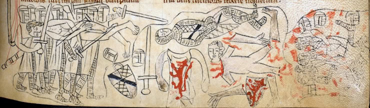 Death of Simon De Montfort at the Battle of Evesham. WC PD
