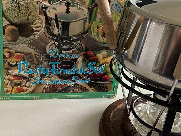 Fondue set. HUK.
