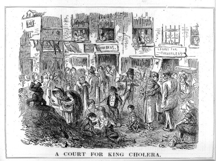 'A court for King Cholera', 1852, The Wellcome Collection. WC PD.